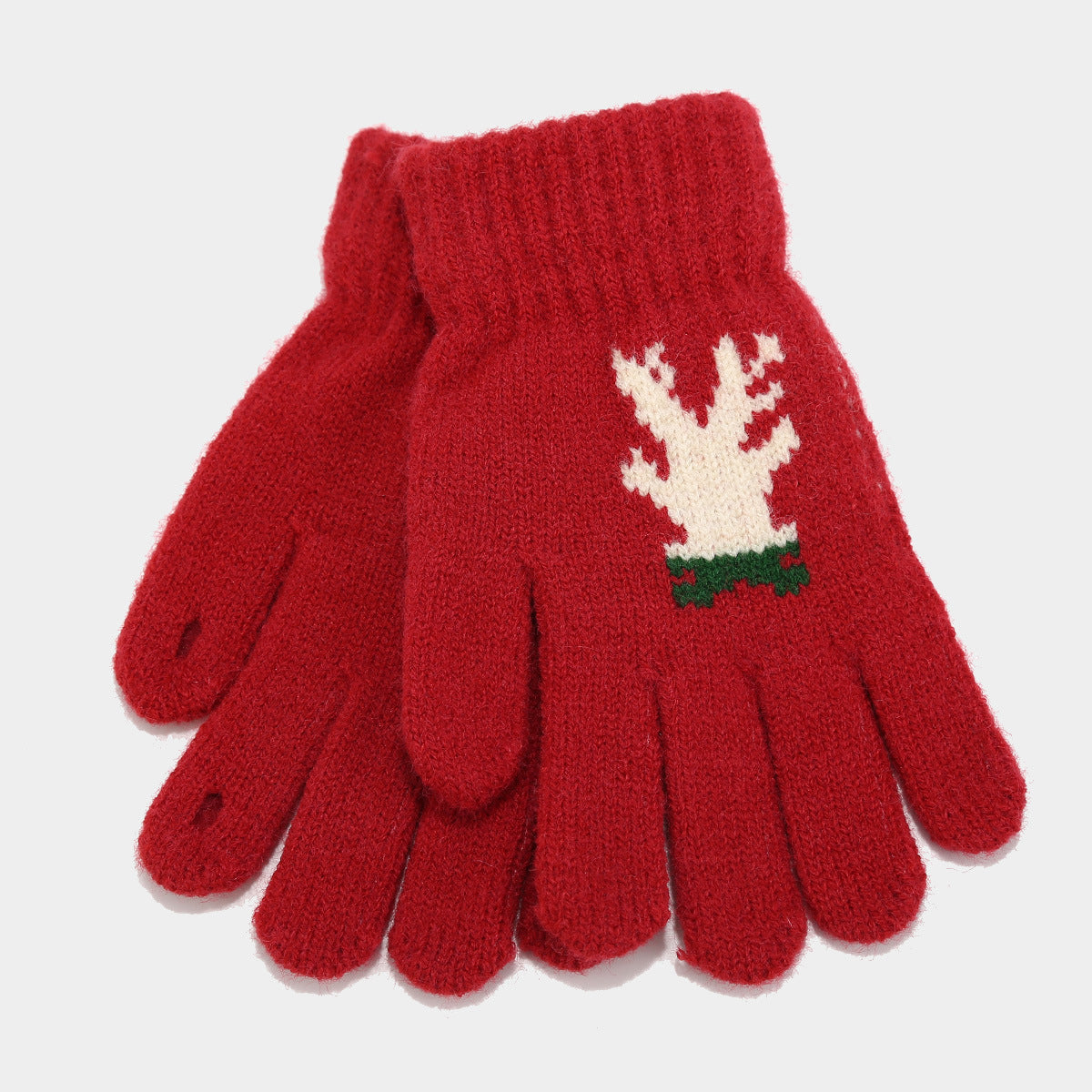 WW | Christmas Reindeer Antler Scarf Hat Gloves Three-piece Set (3 Colors)