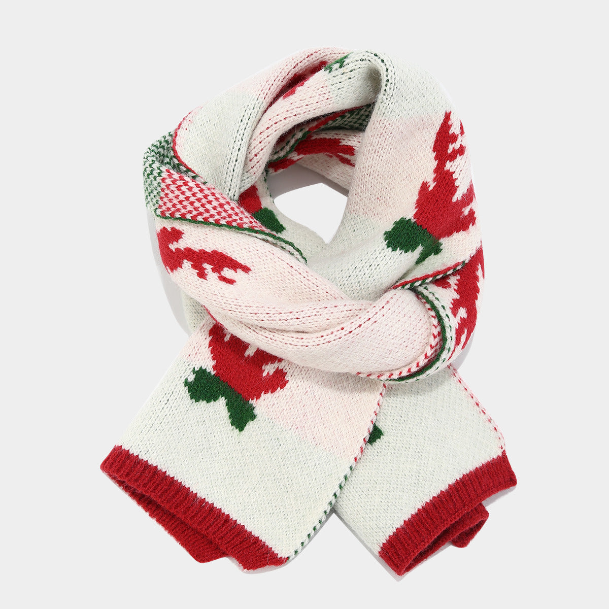 WW | Christmas Reindeer Antler Scarf Hat Gloves Three-piece Set (3 Colors)