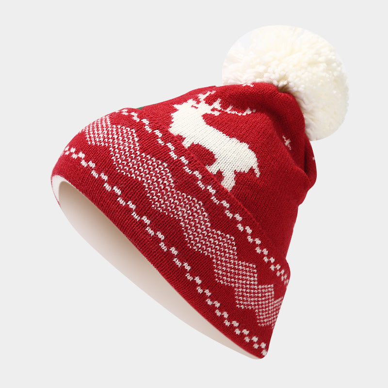 WW | Christmas Reindeer Pattern Hat Scarf Gloves Set (6 Colors)