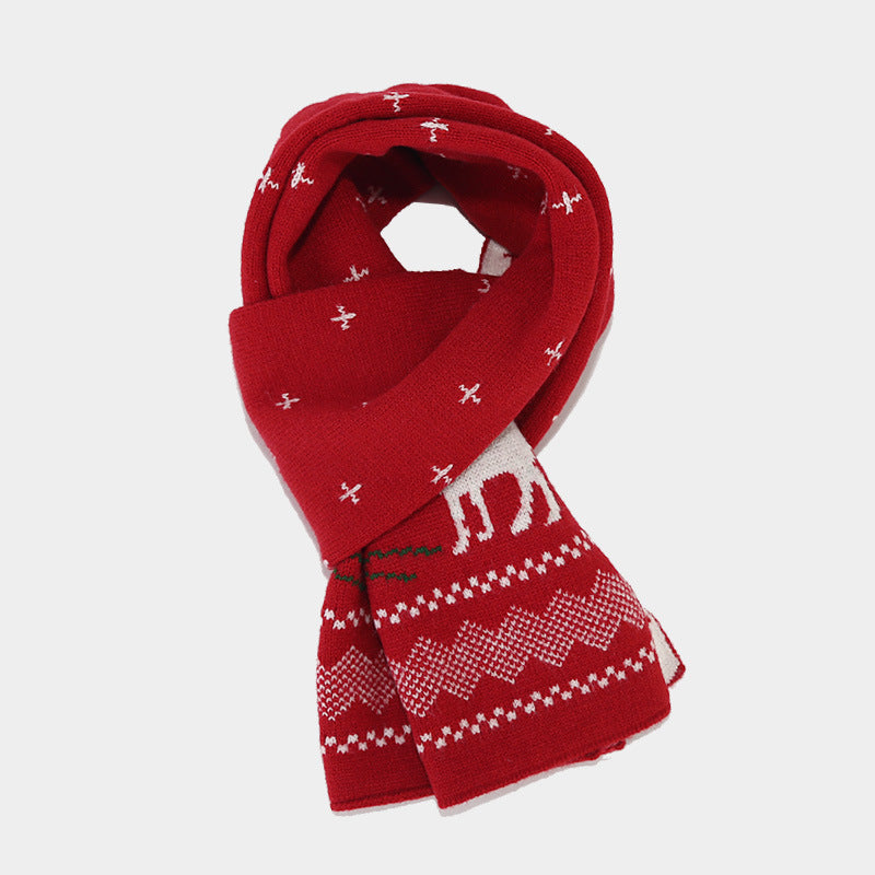 WW | Christmas Reindeer Pattern Hat Scarf Gloves Set (6 Colors)