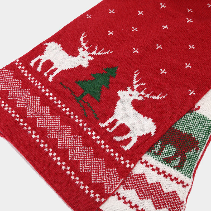 WW | Christmas Reindeer Pattern Hat Scarf Gloves Set (6 Colors)