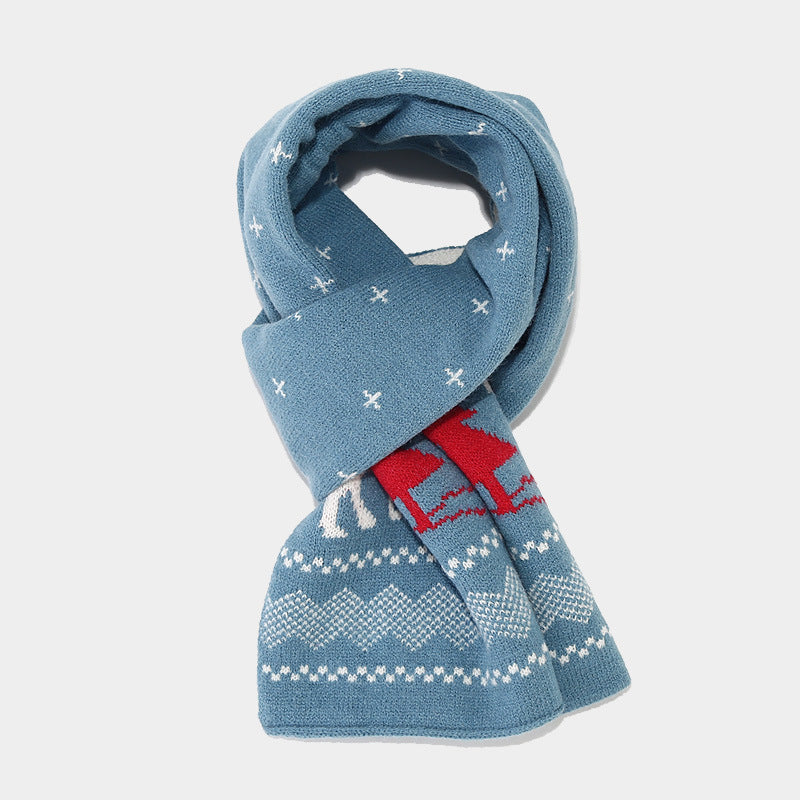 WW | Christmas Reindeer Pattern Hat Scarf Gloves Set (6 Colors)
