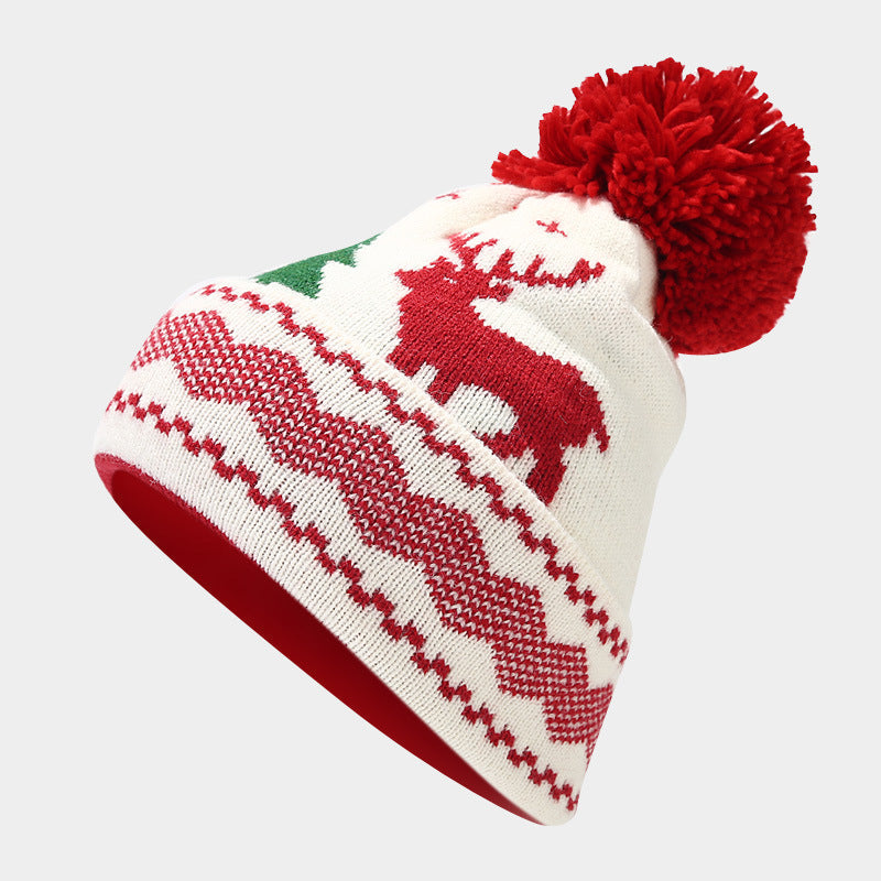 WW | Christmas Reindeer Pattern Hat Scarf Gloves Set (6 Colors)