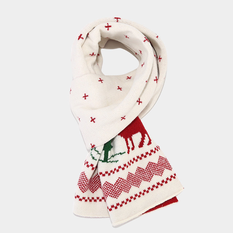 WW | Christmas Reindeer Pattern Hat Scarf Gloves Set (6 Colors)