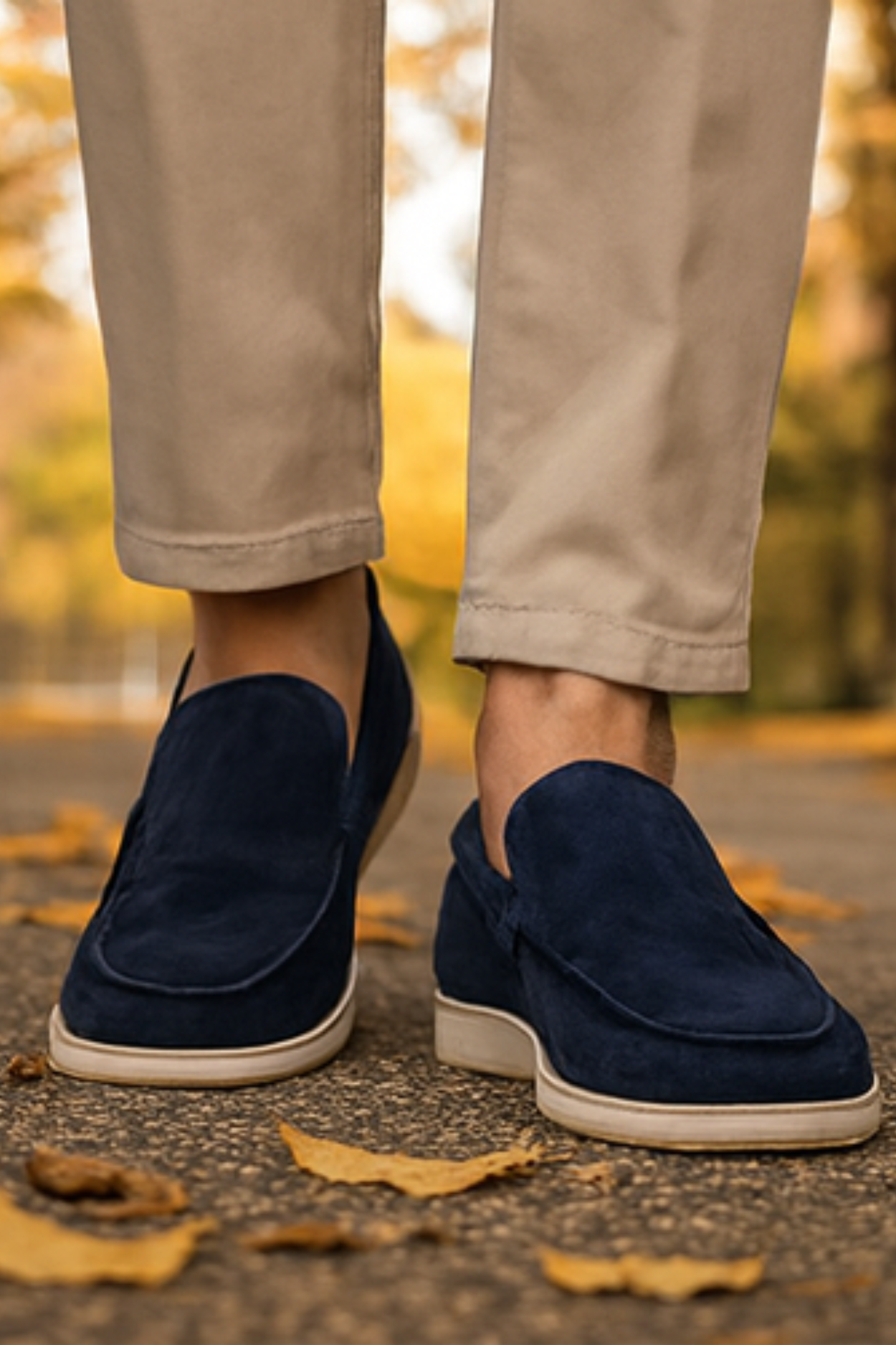 Chase Elegant Suede Loafers - Blue