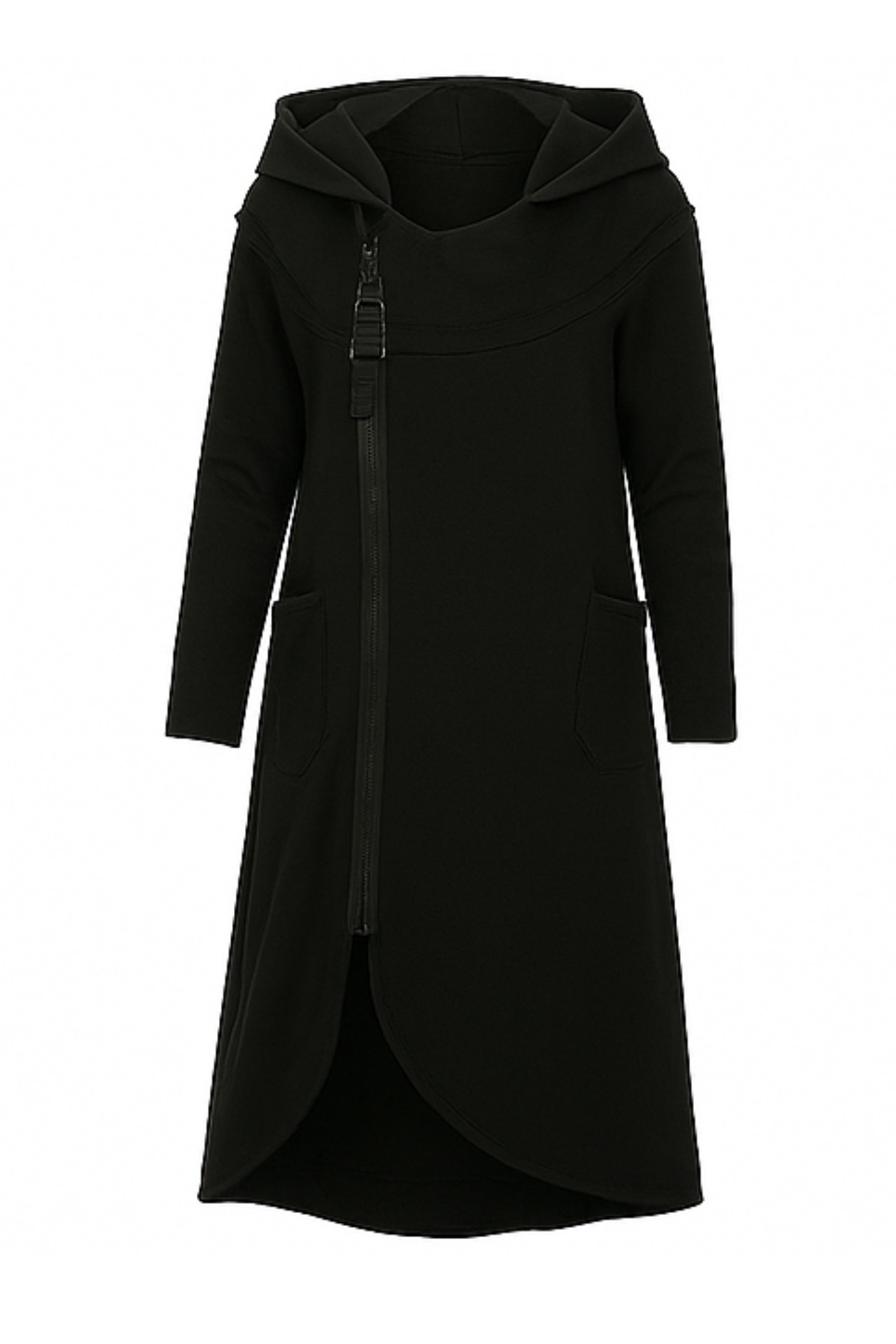 Nana Zip-Up Hoodie - Black
