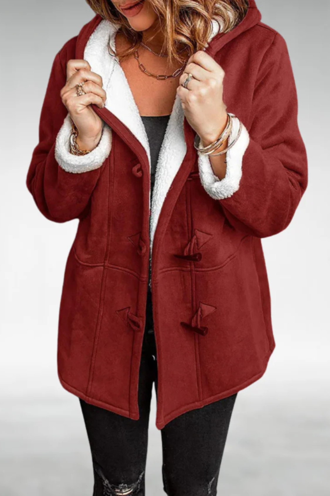 Serena Classic Fleece Jacket - Red