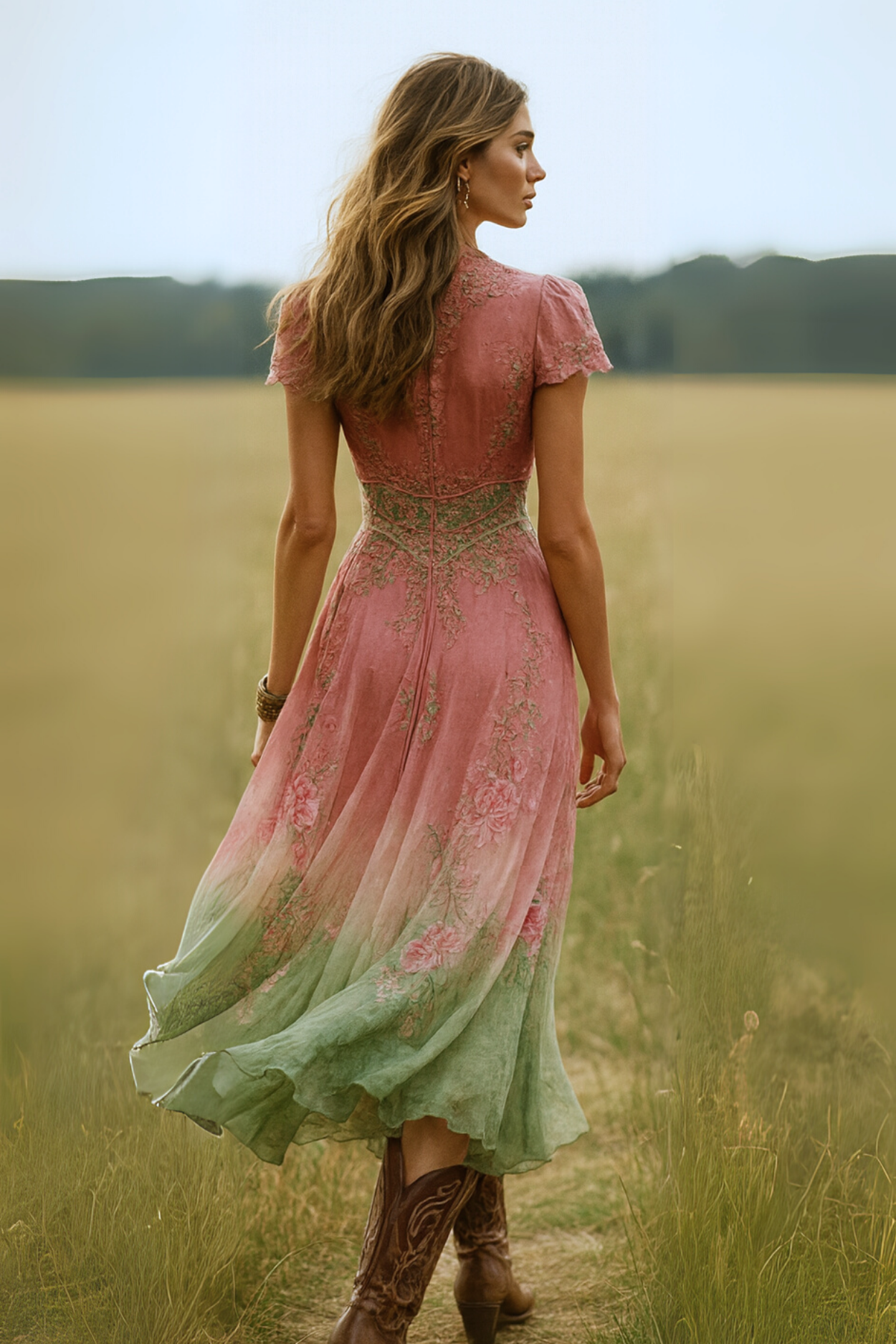 Celeste | Flowing Floral Dress