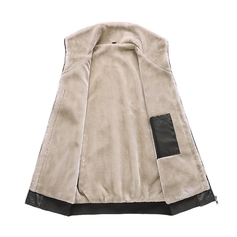 WW | Gequiltete PU-Lederjacke Herren