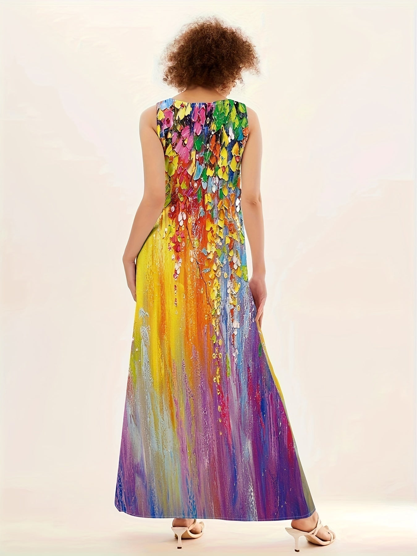 Calista | Boho Maxi Dress with Floral Print