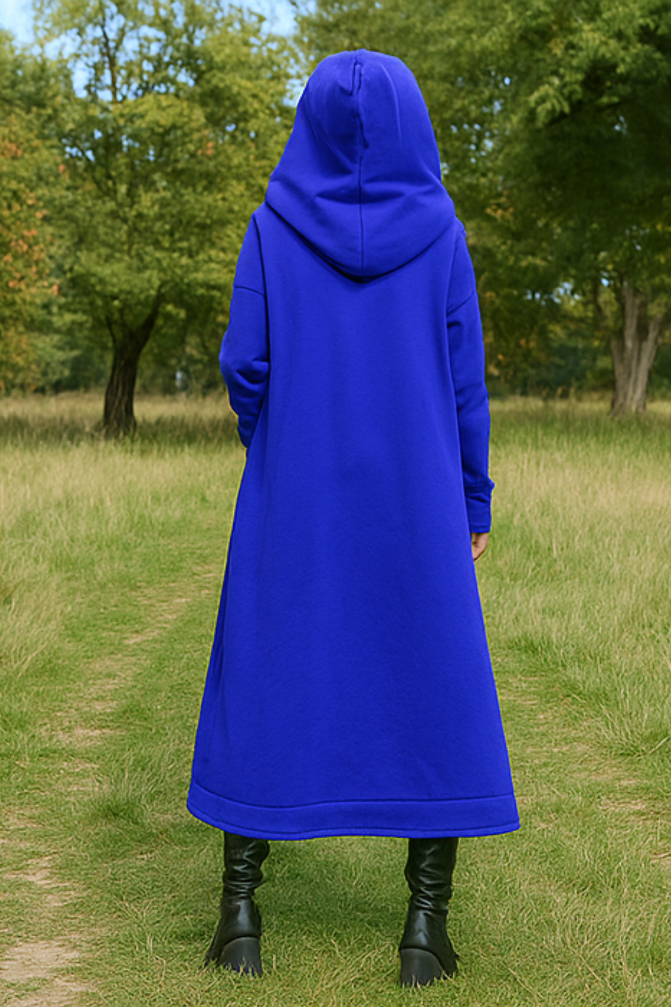 Nana Zip-Up Hoodie - Blue