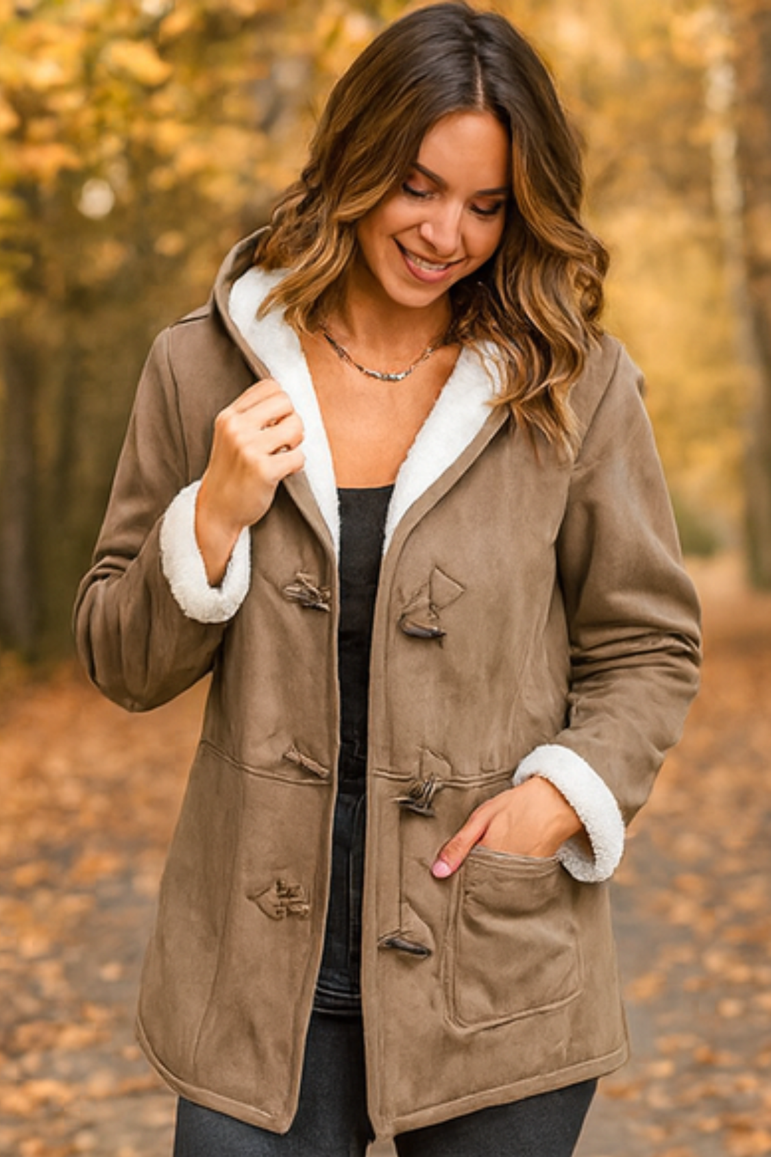 Serena Classic Fleece Jacket - Khaki