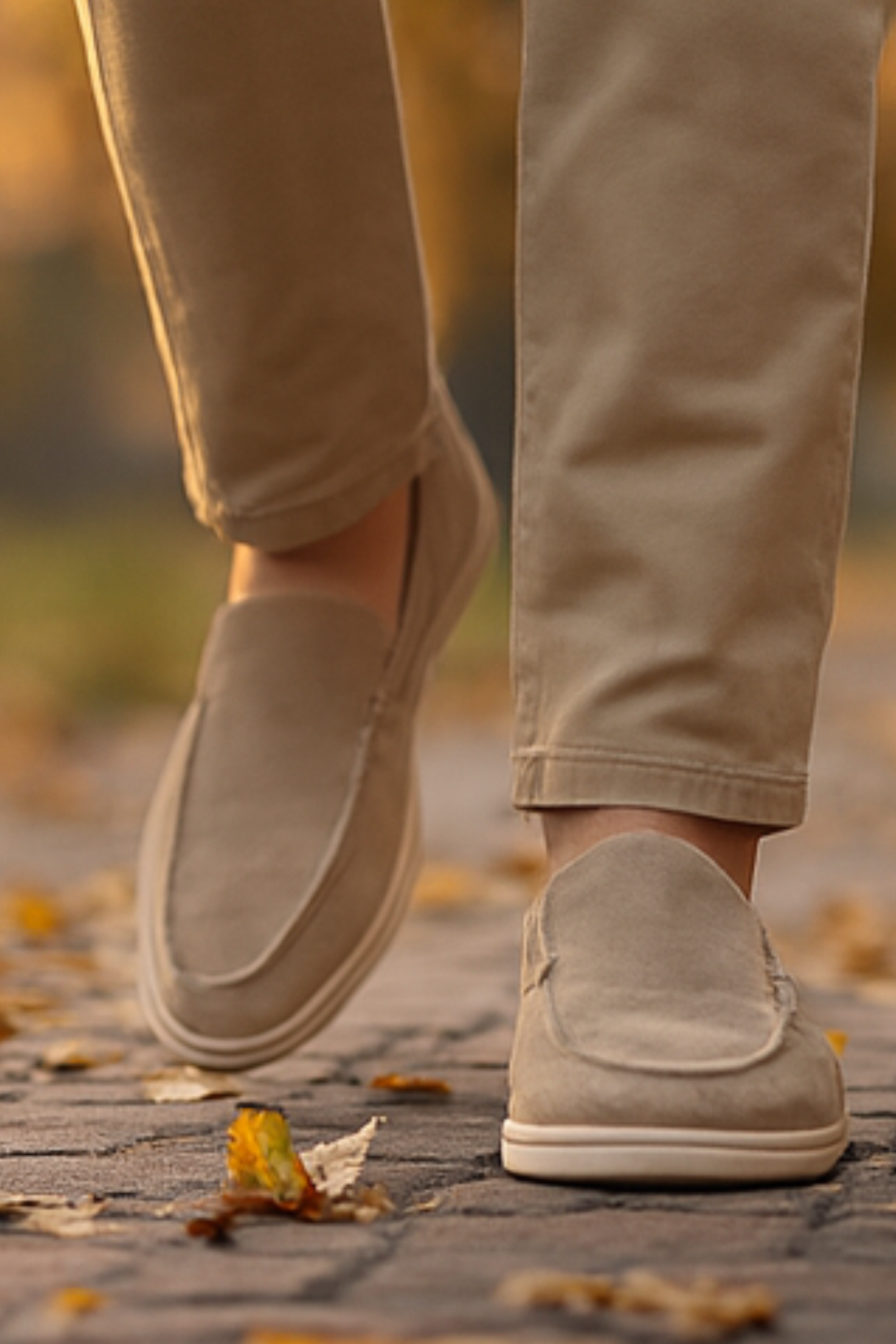 Chase Elegant Suede Loafers - Khaki