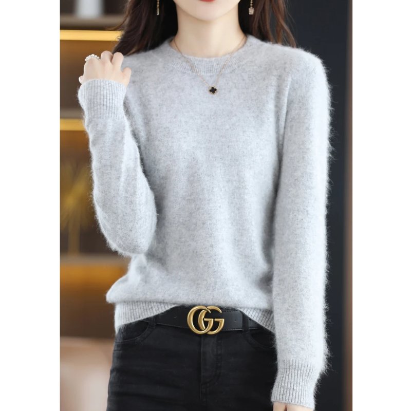 WW | Women's Cashmere Sweater Luxurious Crew Neck, Soft & Fashionable