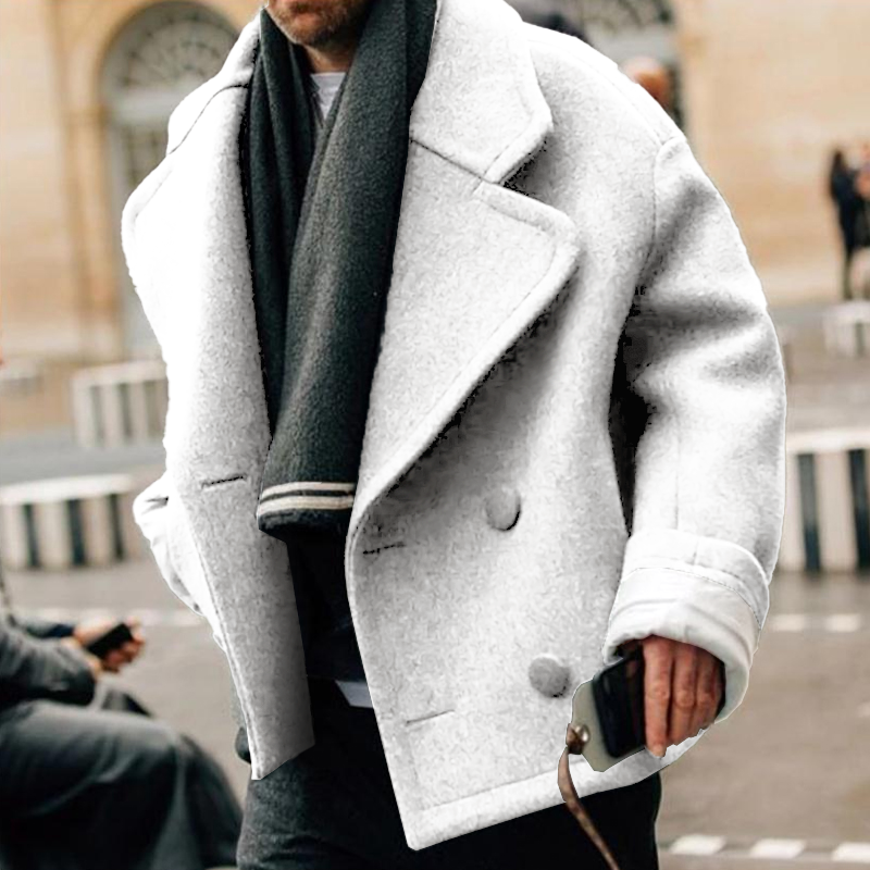 WW | Short Wool Coat In A Relaxed Fit For Men - Perfect for Casual Days