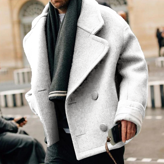 WW | Short Wool Coat In A Relaxed Fit For Men - Perfect for Casual Days