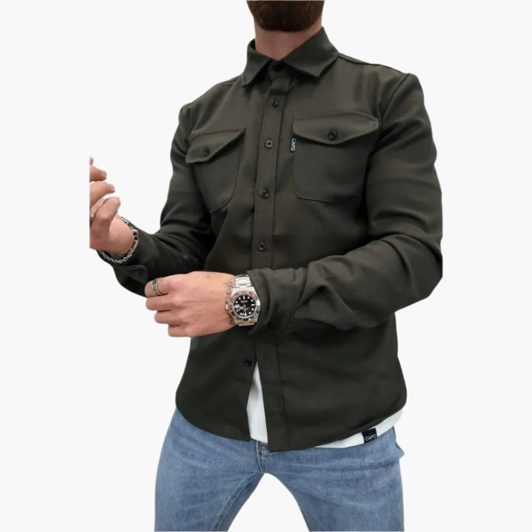 WW | Overshirt Jacke - Modernes Button-Through Hemdjacke für Freizeit und Business