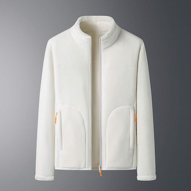 WW | Fleecejacke mit Reißverschlusstaschen - Leichte Wärme - Hoher Kragen - Alltags-Layer
