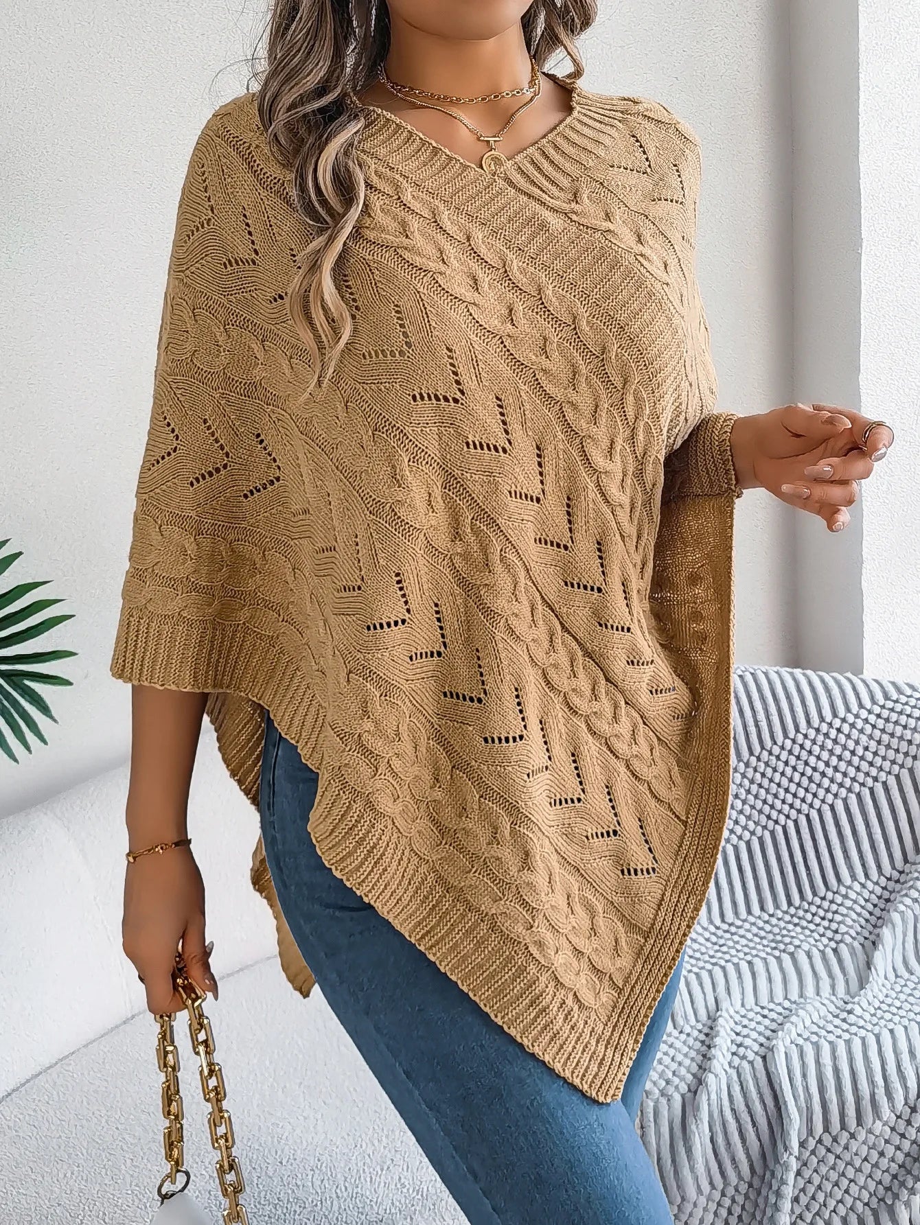WW | Strickpullover Poncho