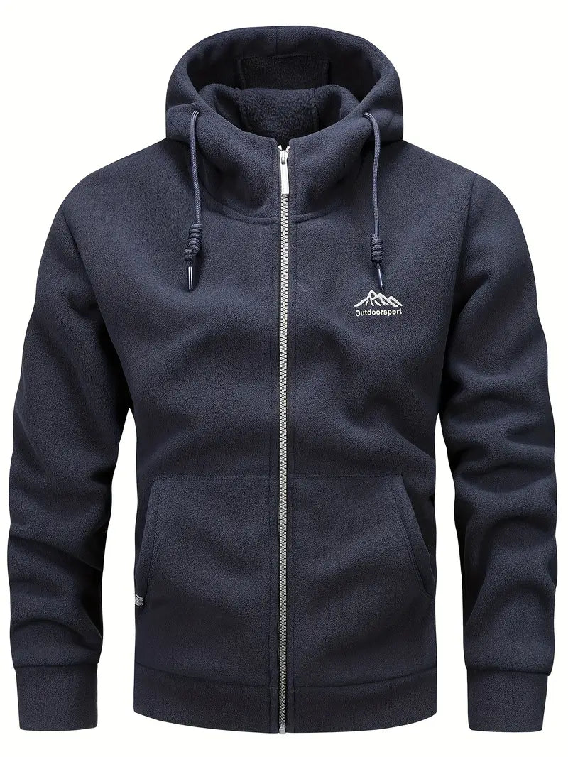 WW | Warme Fleece-Jacke mit Kapuze für Männer