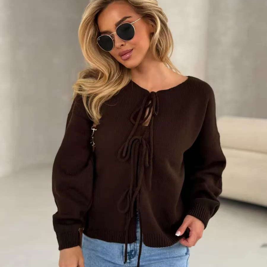 WW | Stylish short cardigan with lacing