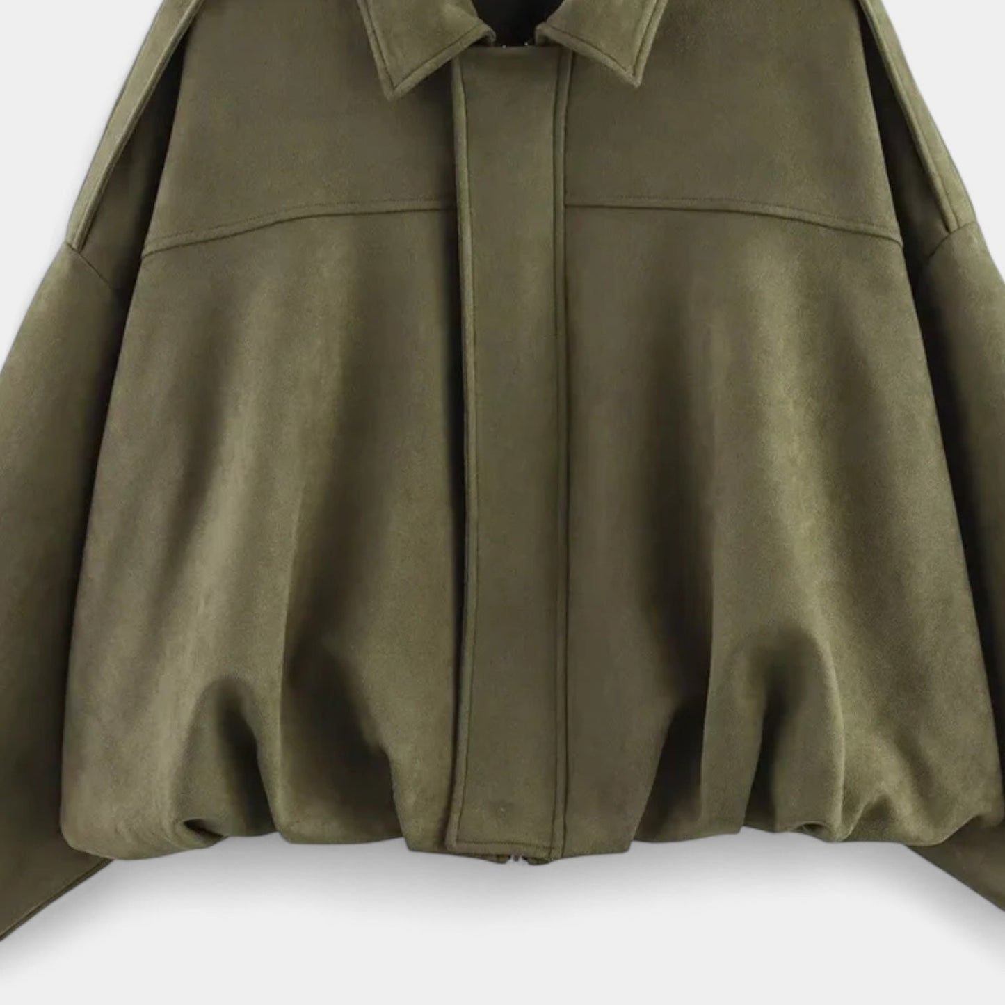WW | Modehaus - Damenjacke im Militärstil aus Wildlederimitat