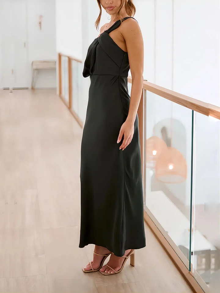 Halterneck midi dress