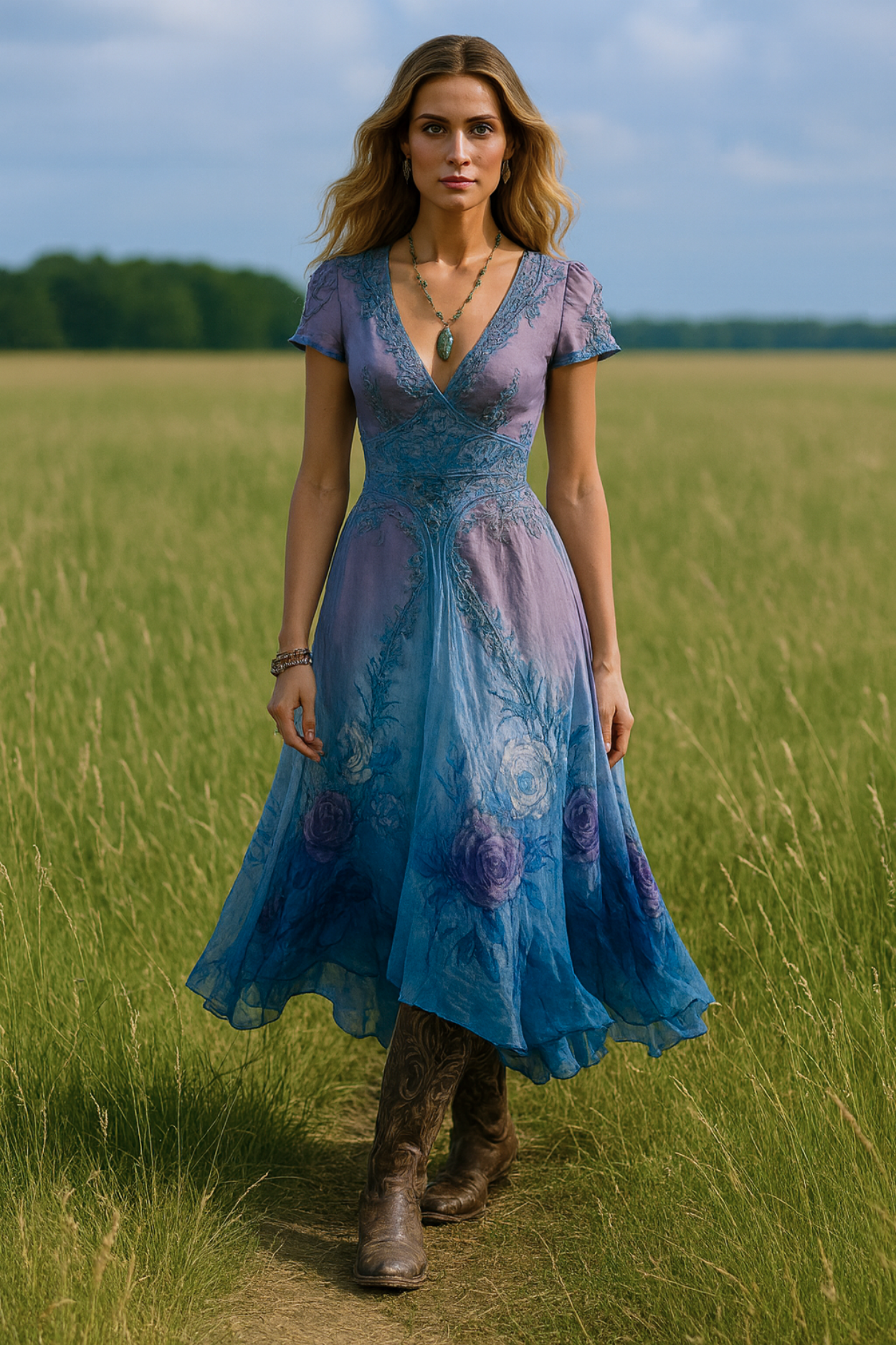Celeste | Flowing Floral Dress