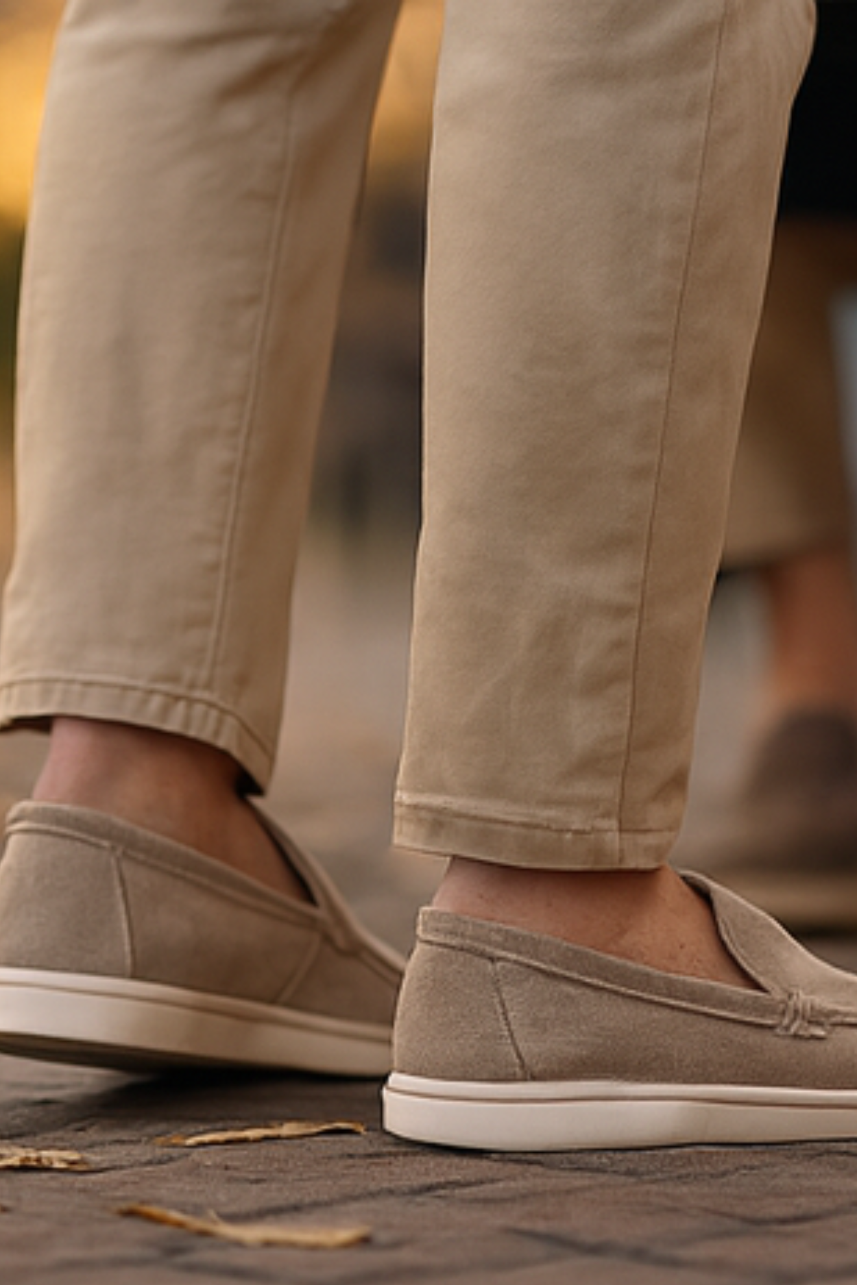Chase Elegant Suede Loafers - Khaki