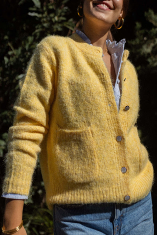 WW | Rundhals-Cardigan mit Lockerer Passform