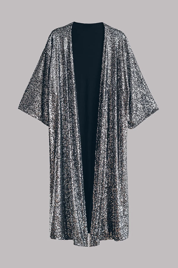 WW | Disco Glamour Pailletten Glockenärmel Kimono