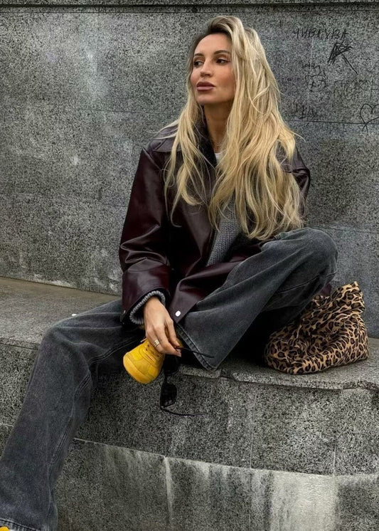 WW | Kunstleder Reißverschlussjacke - Müheloser Edge