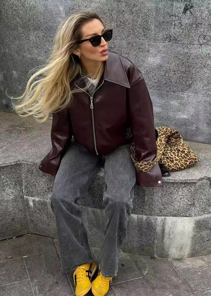 WW | Kunstleder Reißverschlussjacke - Müheloser Edge