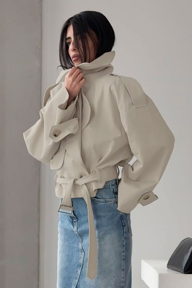 WW | Collar Long Sleeve Jacket