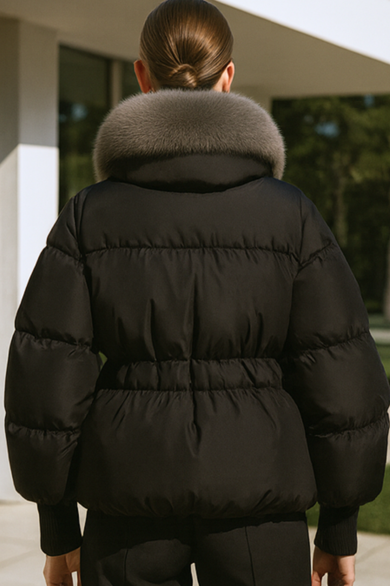 Indila | Jacket with fur collar