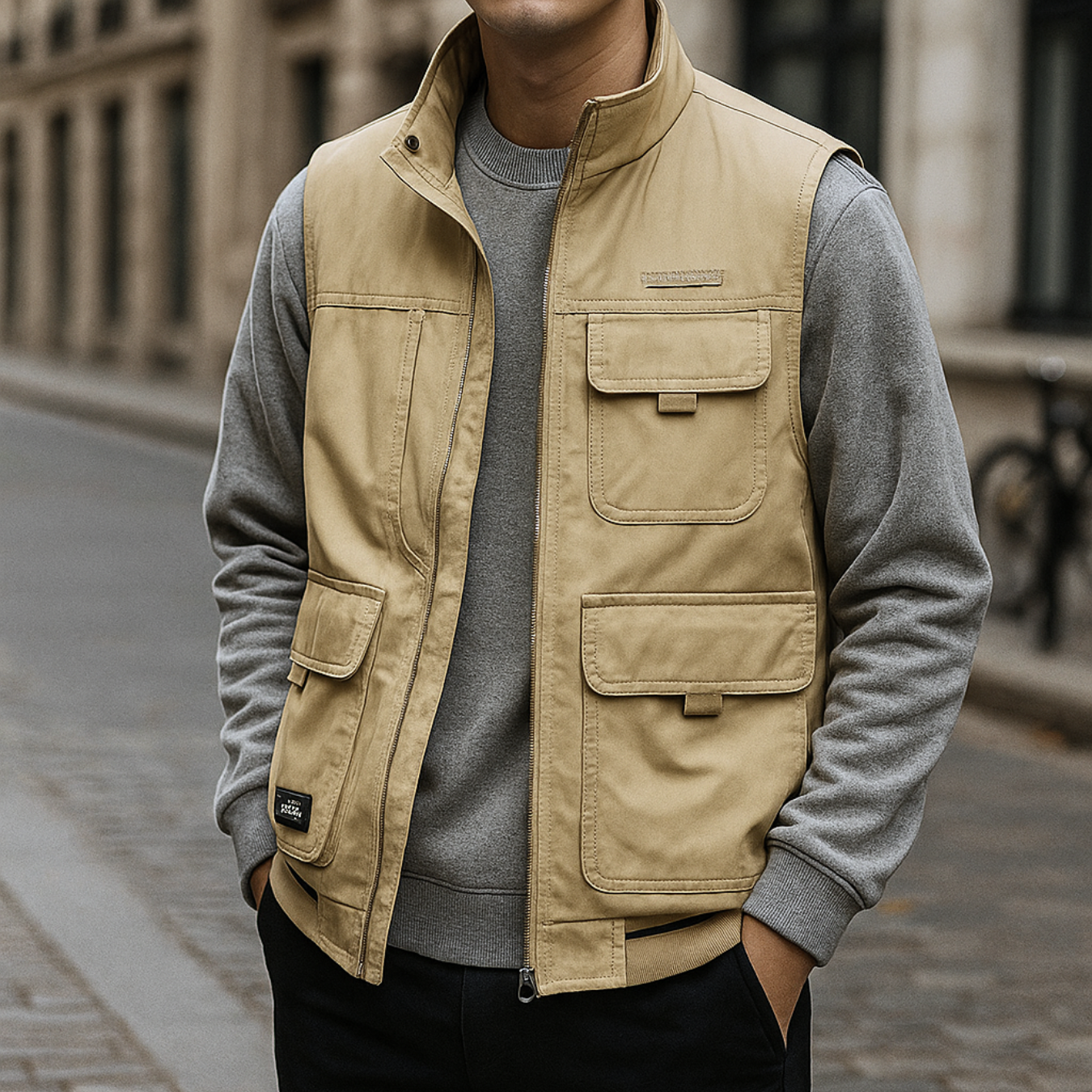 Martin Luxury Body Warmer - Blue Khaki