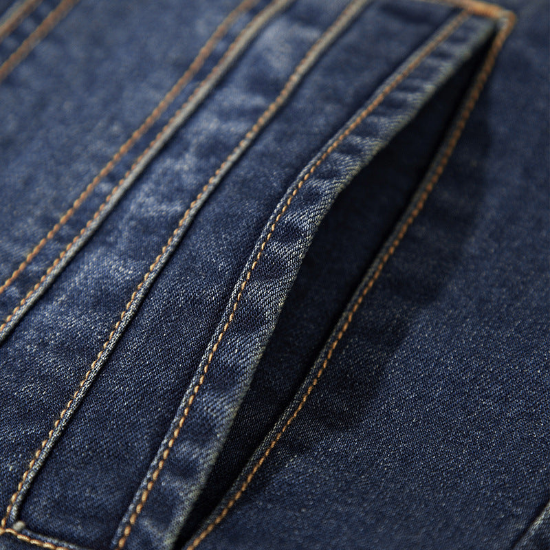 WW | Gefütterte Jeansjacke mit Stehkragen und Knopfverschluss