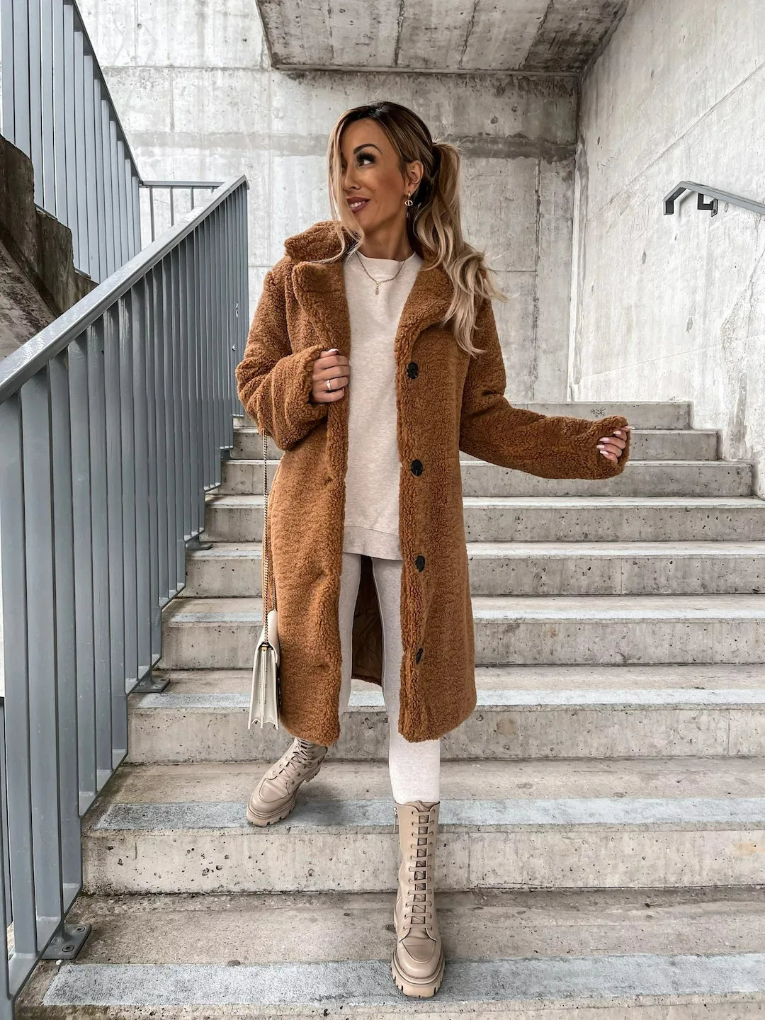 WW | Elegant Plush Trench Coat