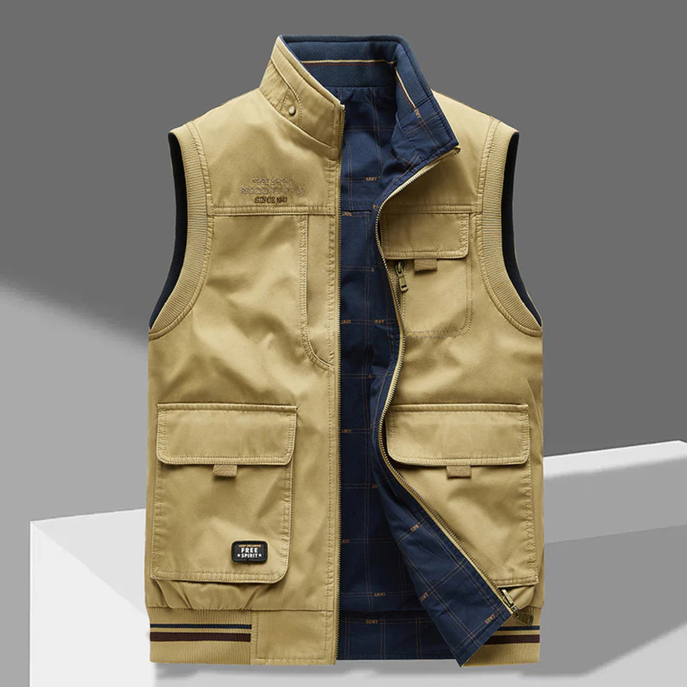Martin Luxury Body Warmer - Blue Khaki