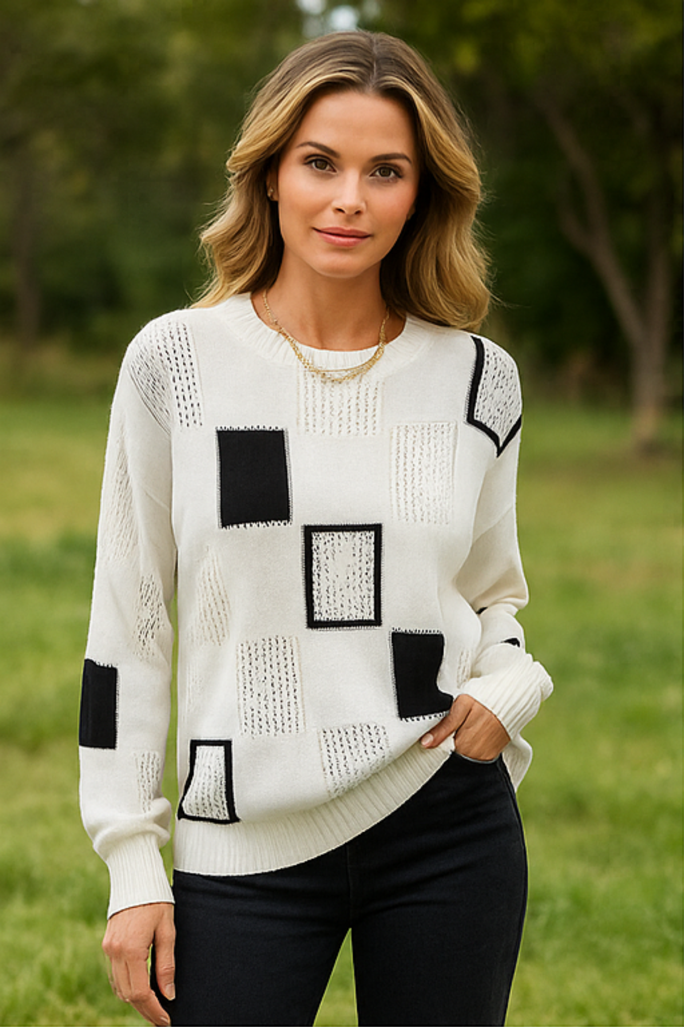 Ayla Knitted Sweater - White
