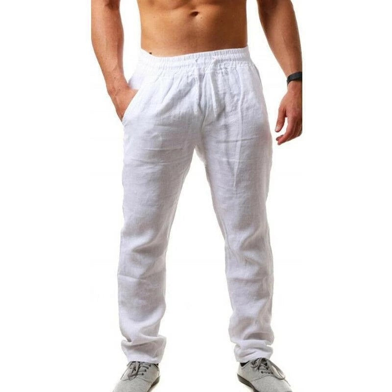 WW | Atmungsaktive Leinen Hosen Für Herren Im Lässigen Stil