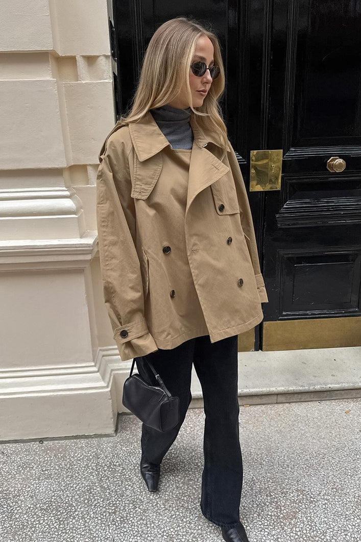 WW | Khaki Trenchkragenjacke