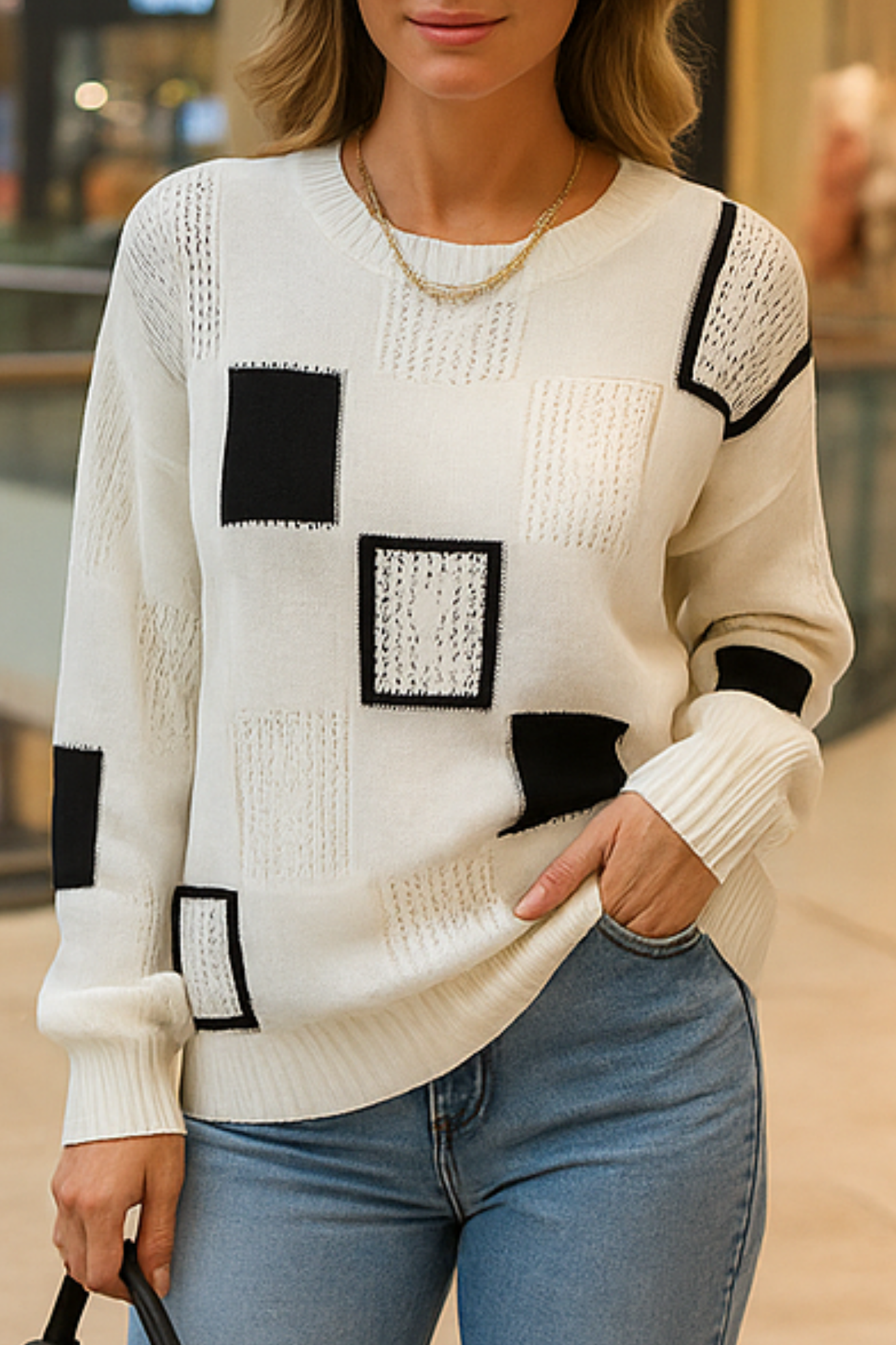 Ayla Knitted Sweater - White