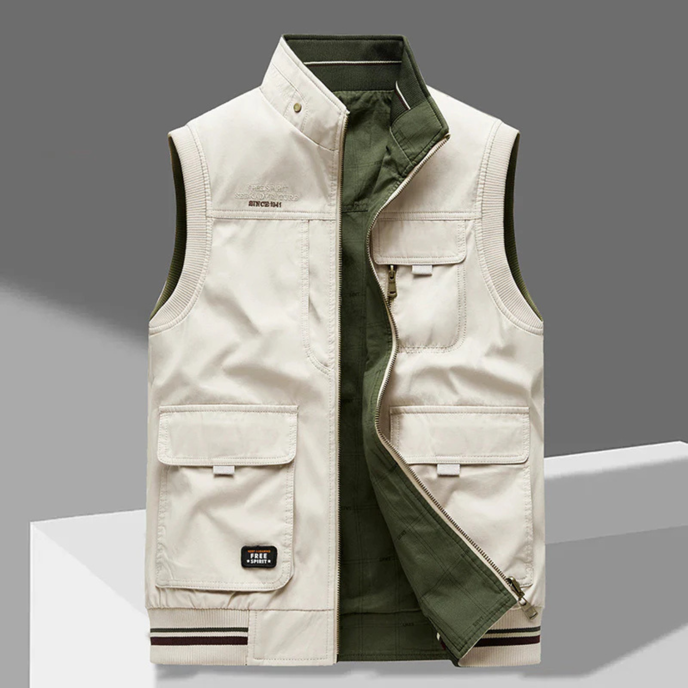 Martin Luxury Bodywarmer - Beige Green