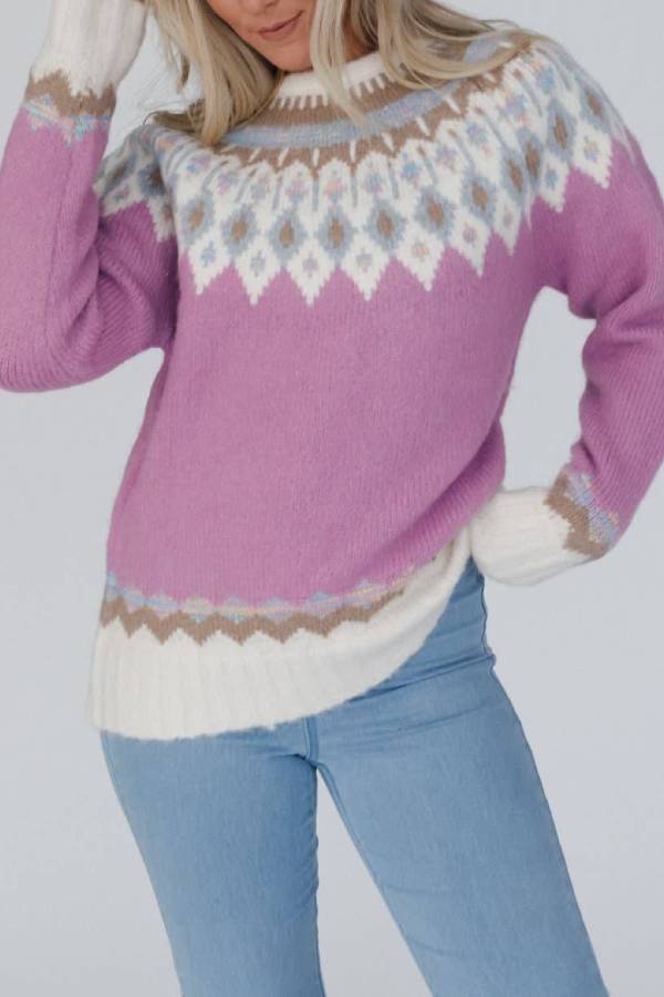 WW | Christmas Thickened Round Neck Long Sleeve Knitted Sweater