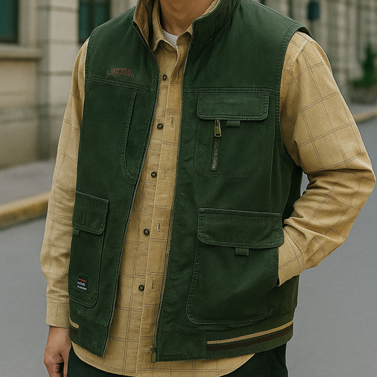 Martin Luxus-Bodywarmer - Khaki Grün