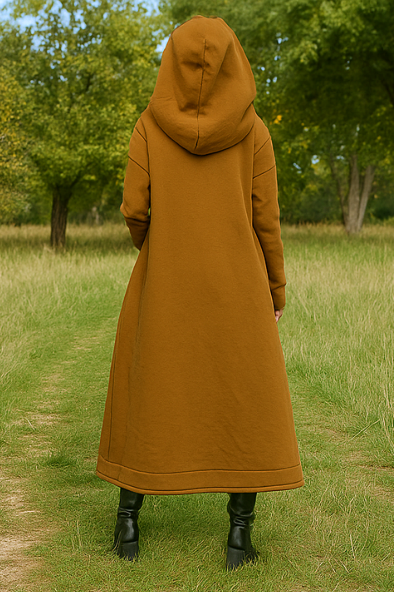 Nana Zip Hoodie - Brown