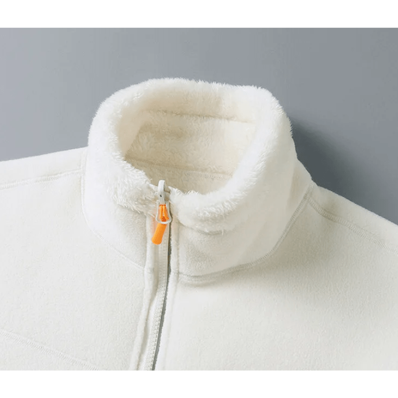 WW | Fleecejacke mit Reißverschlusstaschen - Leichte Wärme - Hoher Kragen - Alltags-Layer