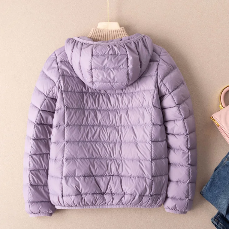 WW | Quilted Jacket Lightweight with Hood Warm Lined Casual Fit