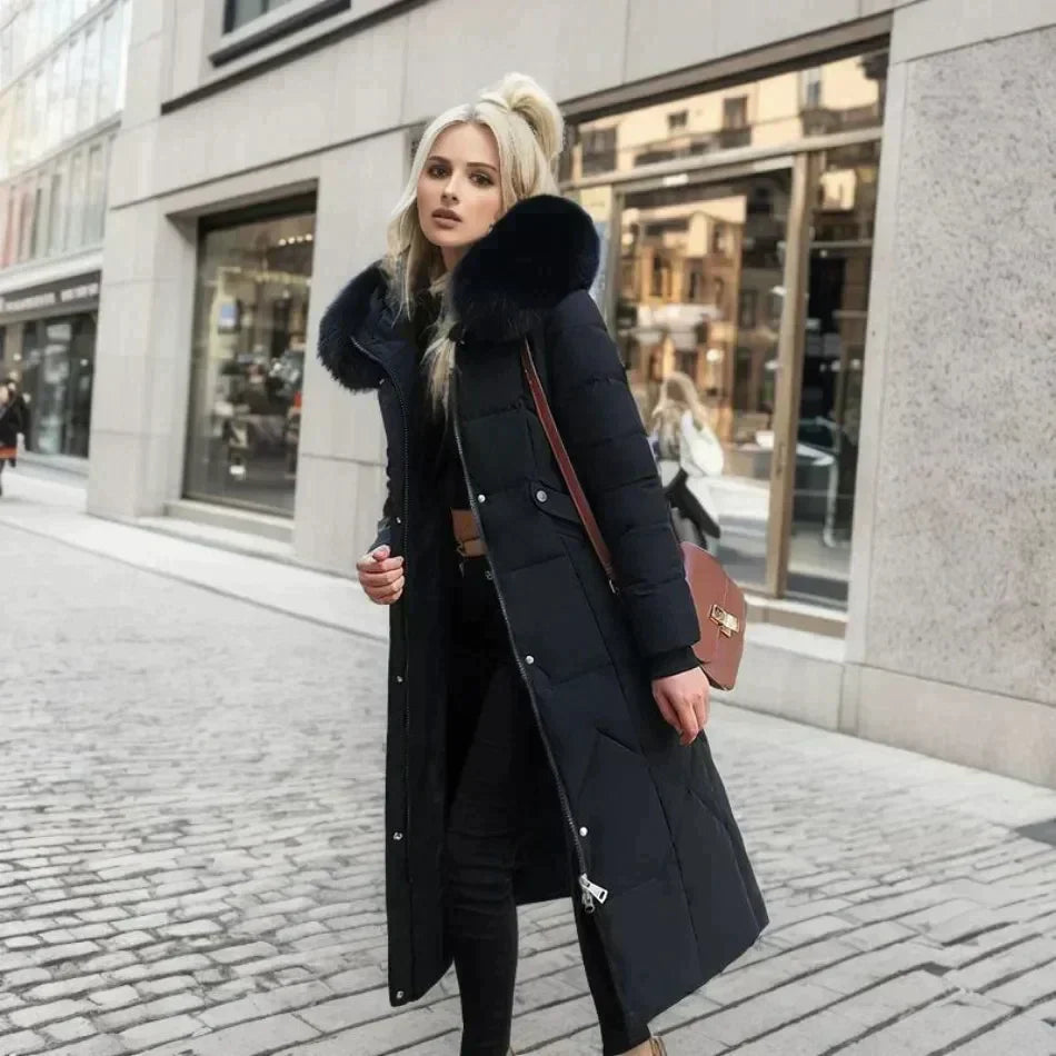 WW | Modischer Pelzmantel - Weiß - Schick und warm